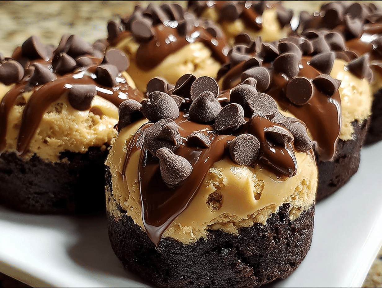 Gluten-Free Chocolate Chip Cookie Dough Brownie Bites