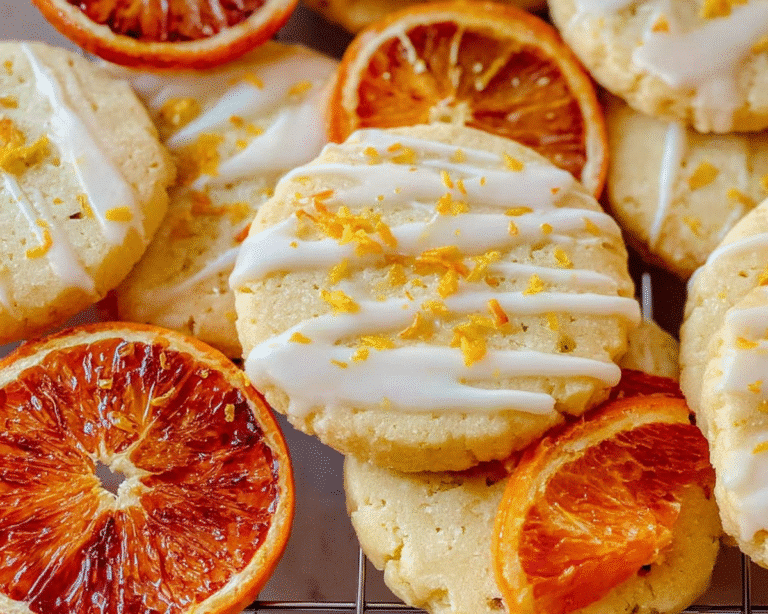 Gluten-Free Citrus Shortbread Cookies with Orange Zest For Spring Desserts