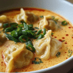 Gluten-Free Coconut Curry Soup with Dumplings For Spring Dinner