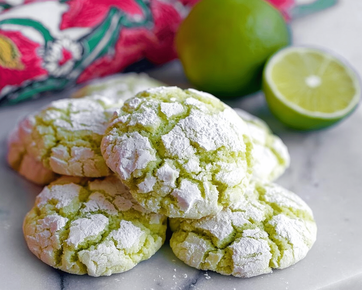 Gluten-Free Coconut Key Lime Crinkle Cookies For Spring Desserts