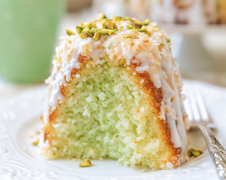 Gluten-Free Coconut and Pistachio Pudding Cake