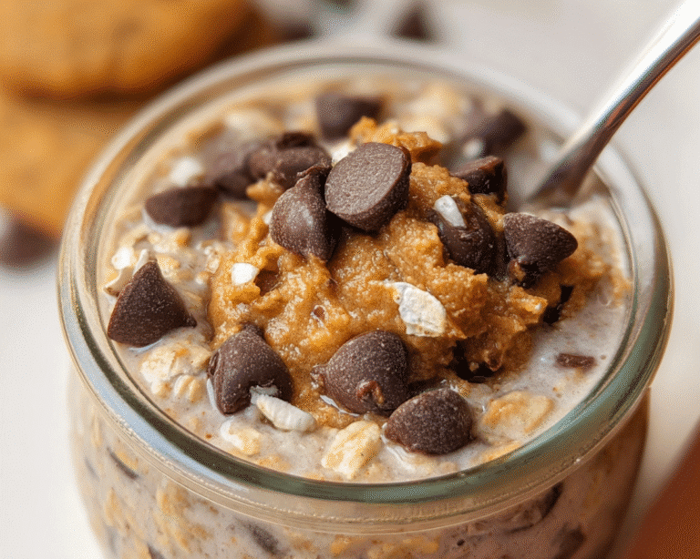 Gluten-Free Cookie Dough Inspired Overnight Oats For Spring Desserts