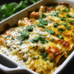 Gluten-Free Creamy Poblano Chicken Enchiladas