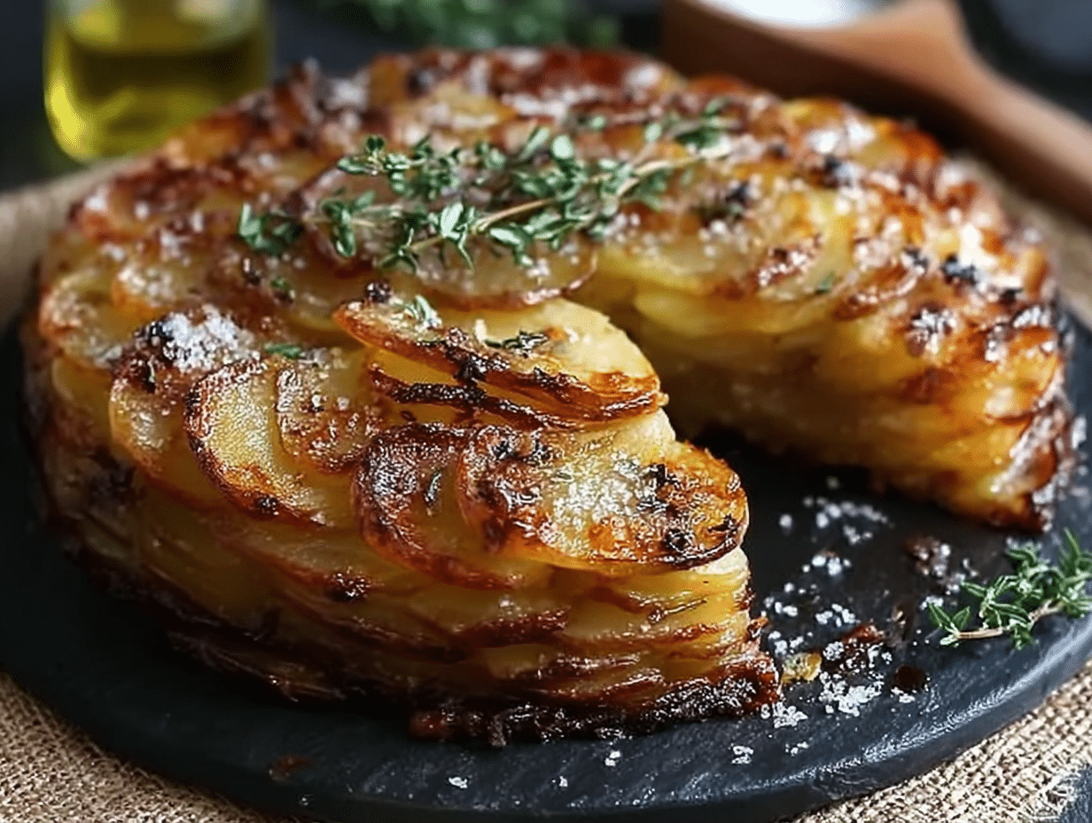 Gluten-Free Crispy Balsamic Thyme Potato Torte