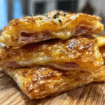 Gluten-Free Crispy Ham & Cheese Puff Pastry Stacks
