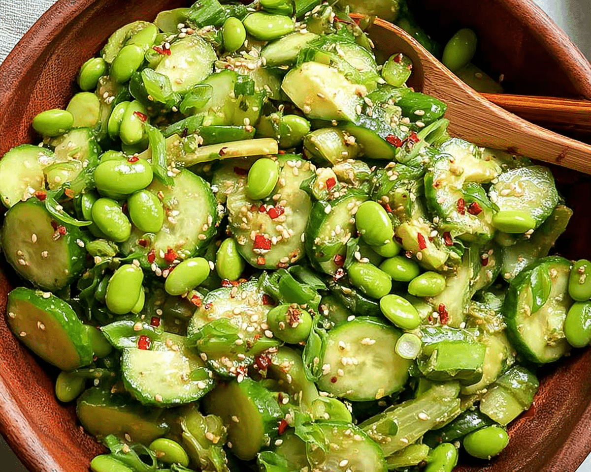 Gluten-Free Cucumber Edamame Salad For Spring Dinner