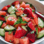 Gluten-Free Cucumber Strawberry Salad For Spring Dinner