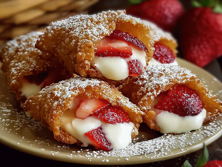 Gluten-Free Deep-Fried Strawberry Cheesecake Pies