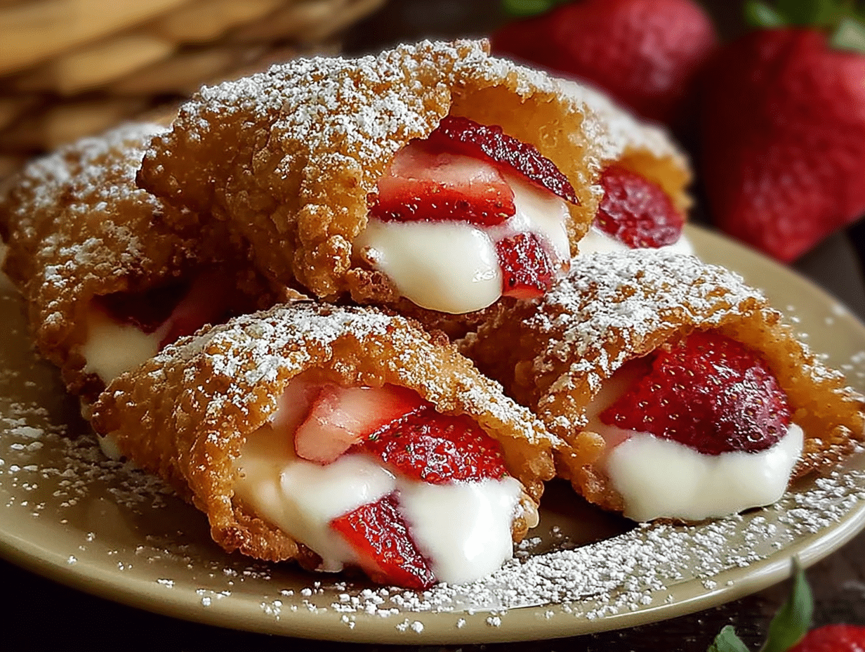 Gluten-Free Deep-Fried Strawberry Cheesecake Pies