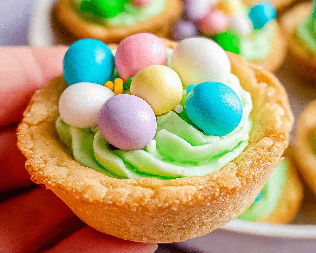 Gluten-Free Easter Basket Sugar Cookie Cups For Spring Desserts