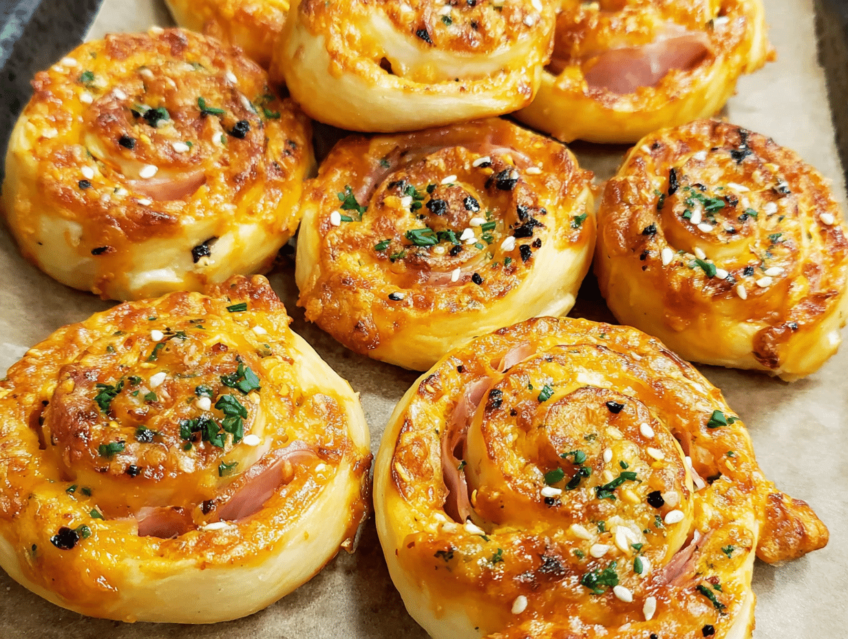Gluten-Free Easter Ham and Cheddar Pinwheels