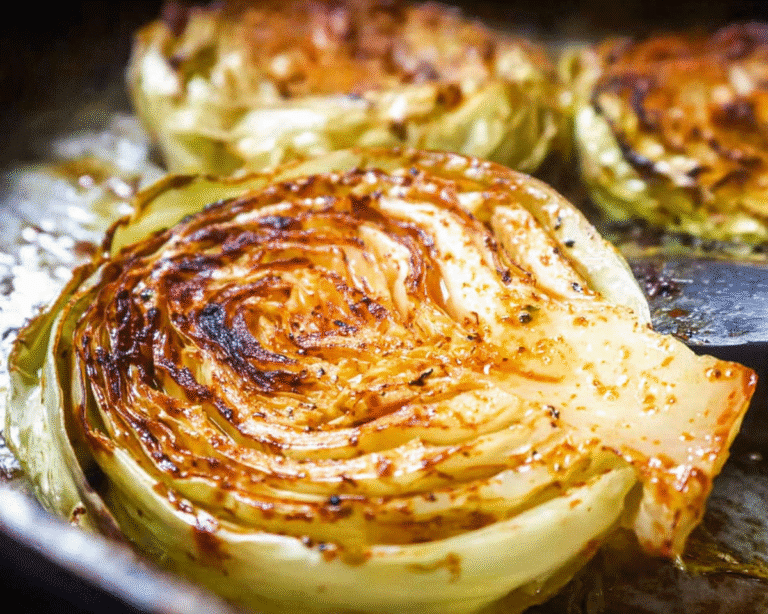 Gluten-Free Garlic Butter Roasted Cabbage Steak