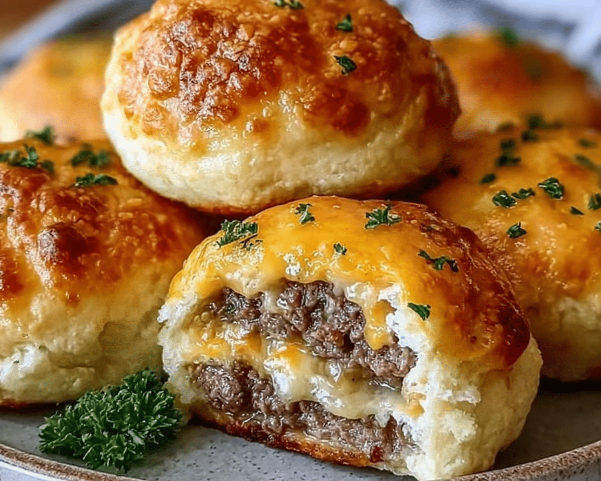 Gluten-Free Garlic Parmesan Cheeseburger Bombs For Spring Dinner
