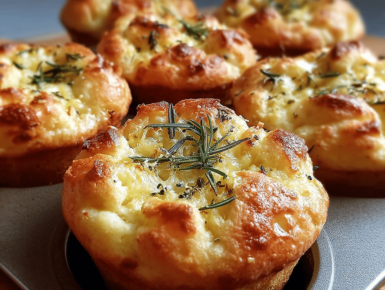 Gluten-Free Garlic & Rosemary Focaccia Muffins