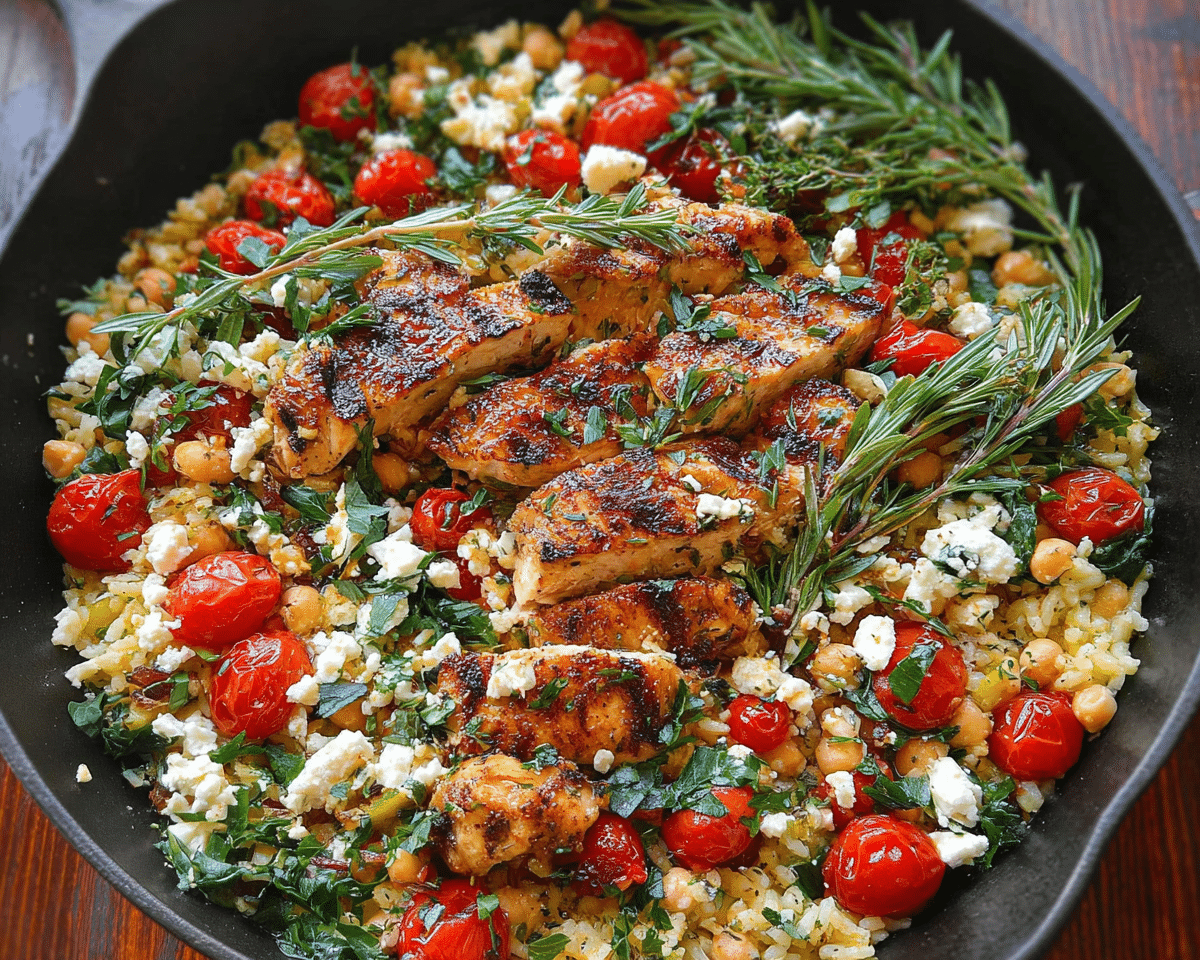 Gluten-Free Greek Chicken with Lemon Rice For Spring Dinner
