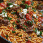Gluten-Free Greek Manestra Beef Orzo