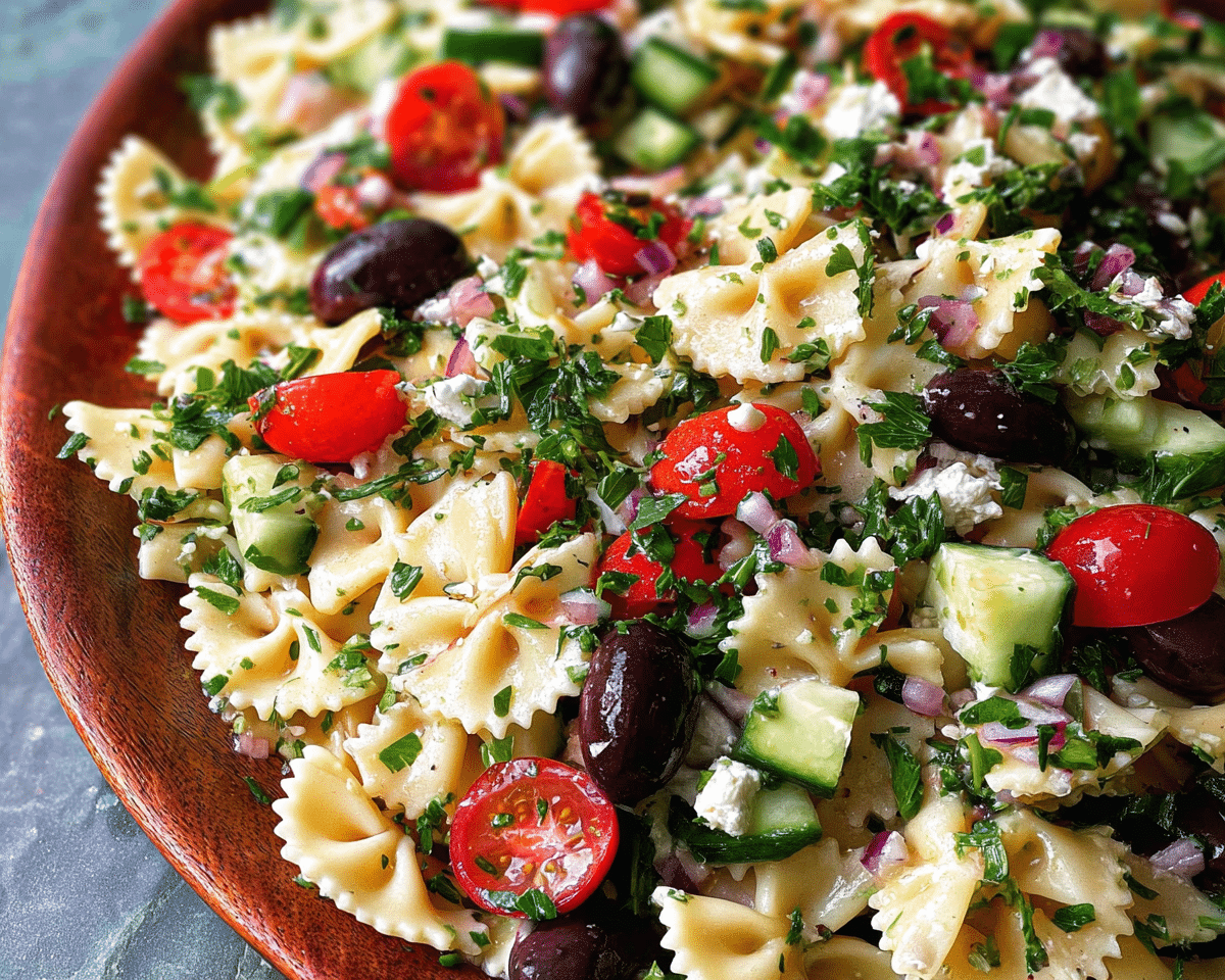 Gluten-Free Greek Pasta Salad For Spring Dinner