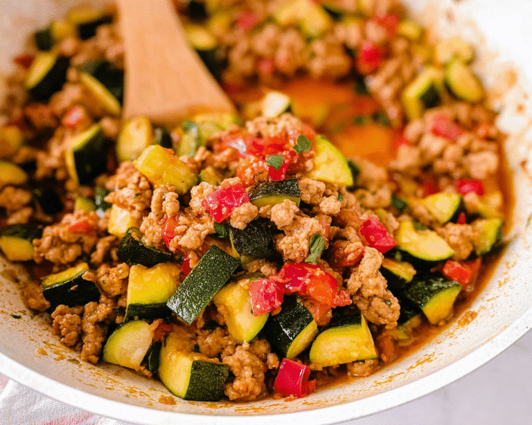Gluten-Free Ground Turkey and Zucchini Skillet For Spring Dinner
