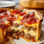 Gluten-Free Hamburger Sausage & Pepperoni Pie