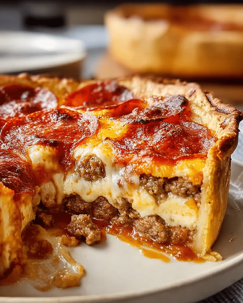 Gluten-Free Hamburger Sausage & Pepperoni Pie
