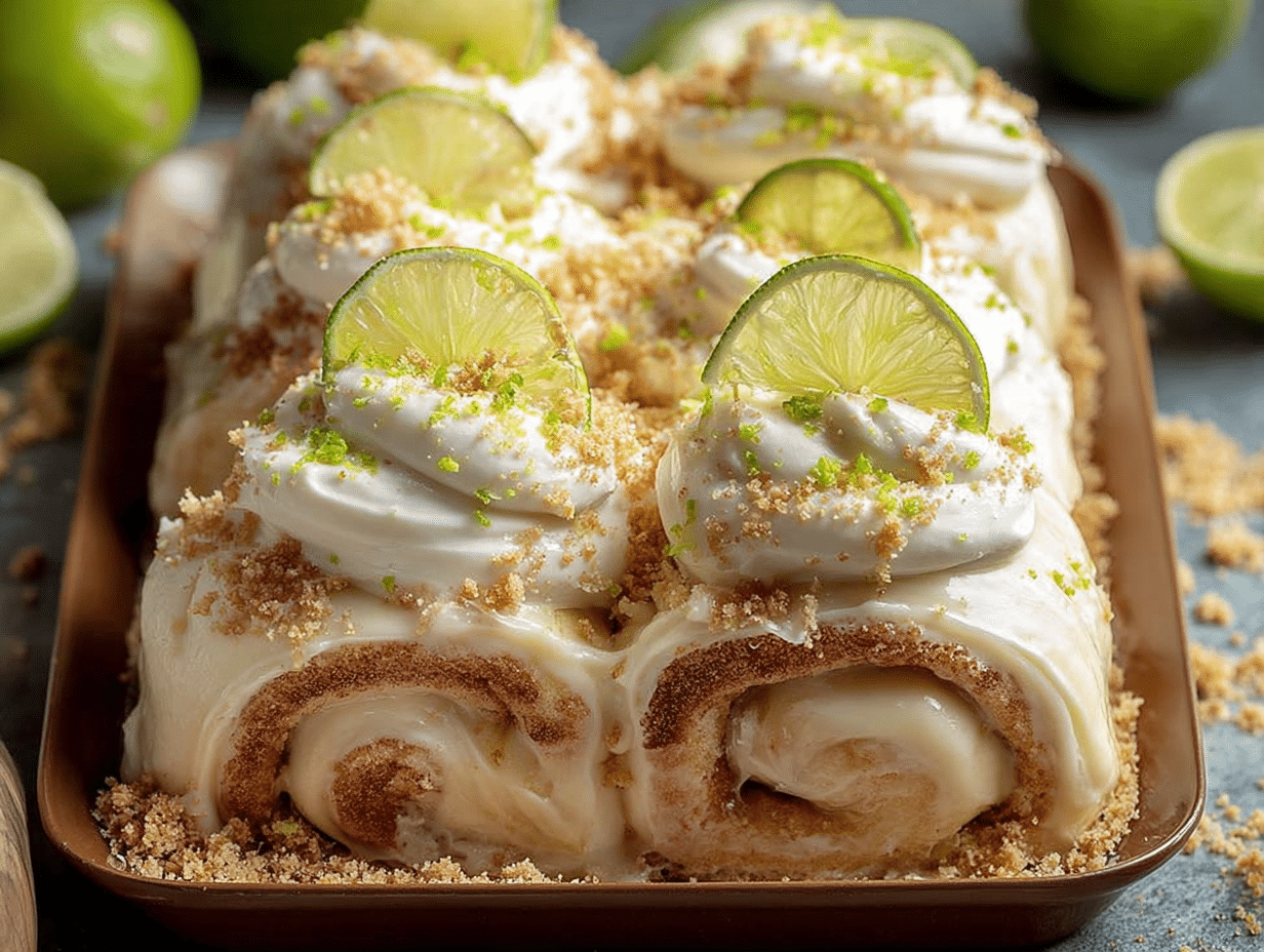 Gluten-Free Key Lime Pie Rolls with Graham Cracker Crust