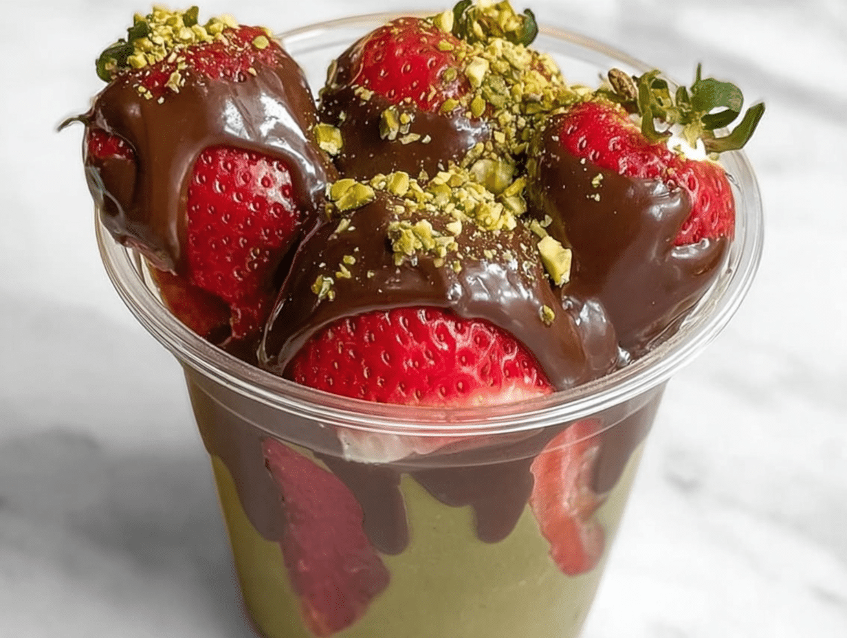 Gluten-Free Kunafa Chocolate Covered Strawberries