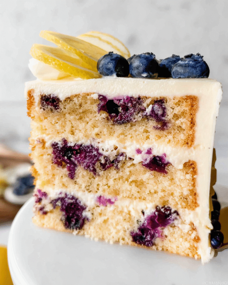Gluten-Free Lemon Blueberry Layer Cake