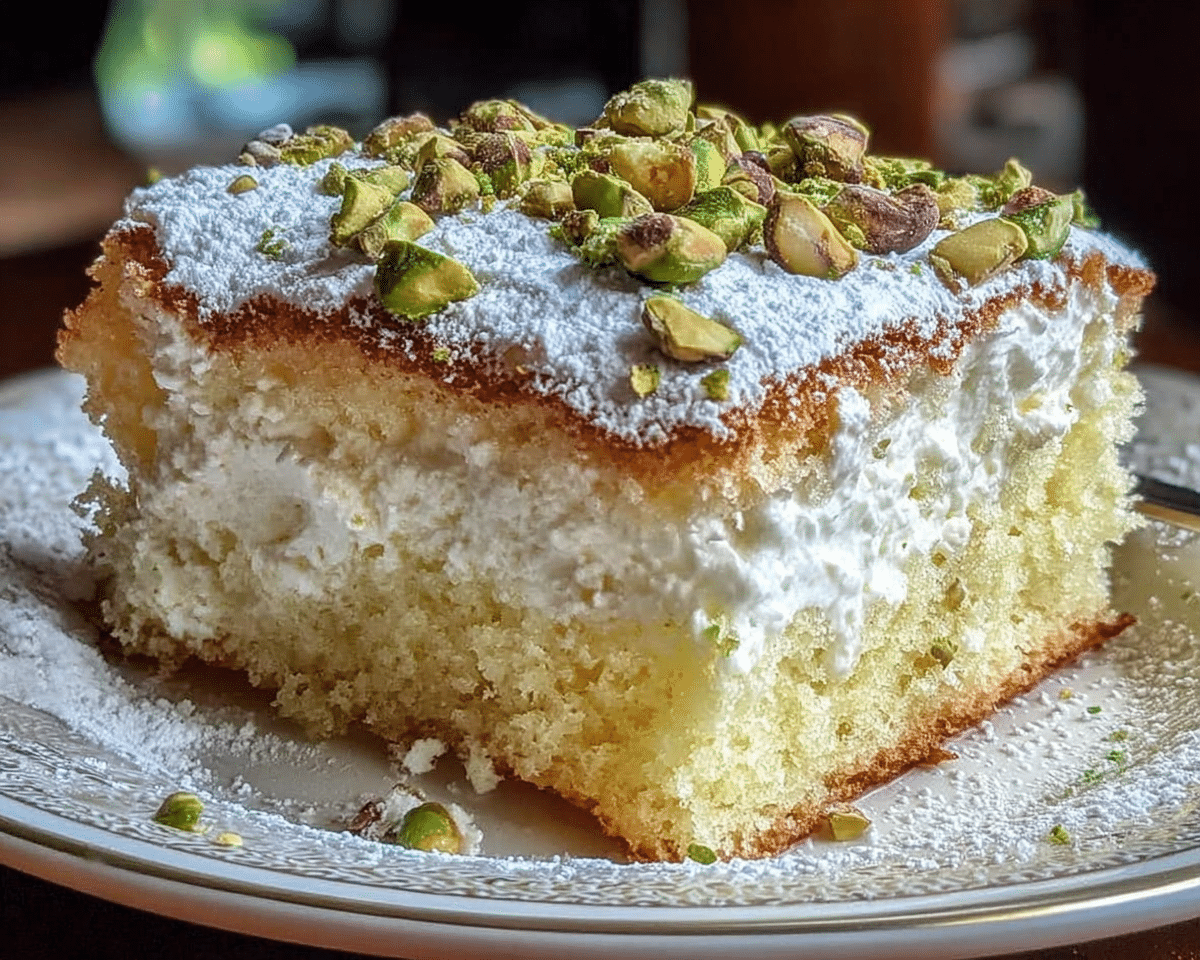 Gluten-Free Lemon Pistachio Ricotta Cloud Cake