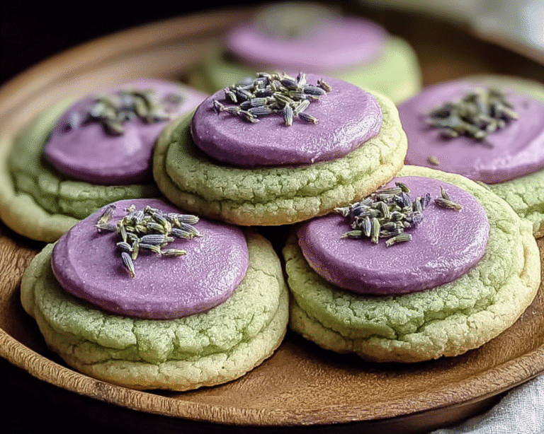 Gluten-Free Matcha Lavender Sugar Cookies