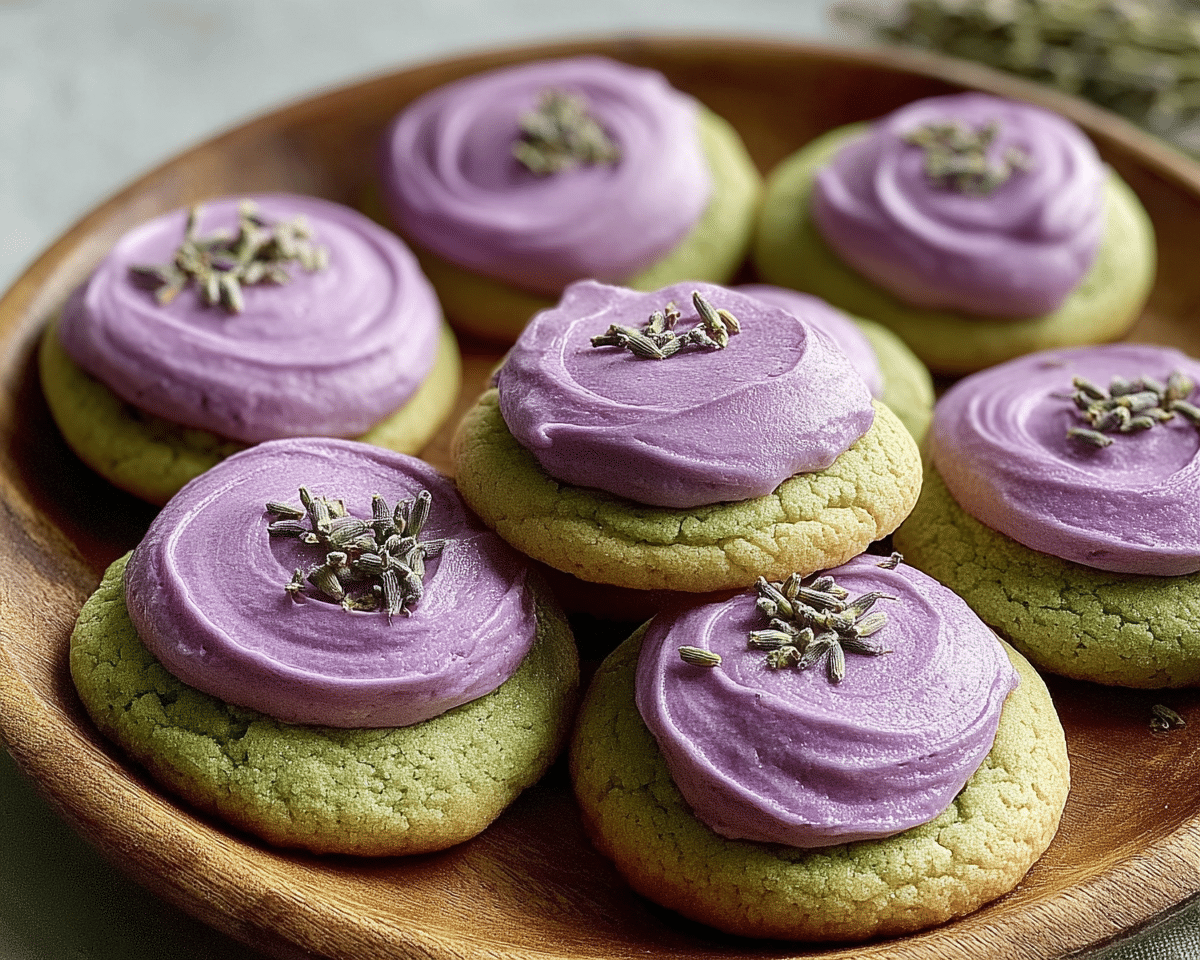 Gluten-Free Matcha Sugar Cookies with Lavender Frosting For Spring Desserts