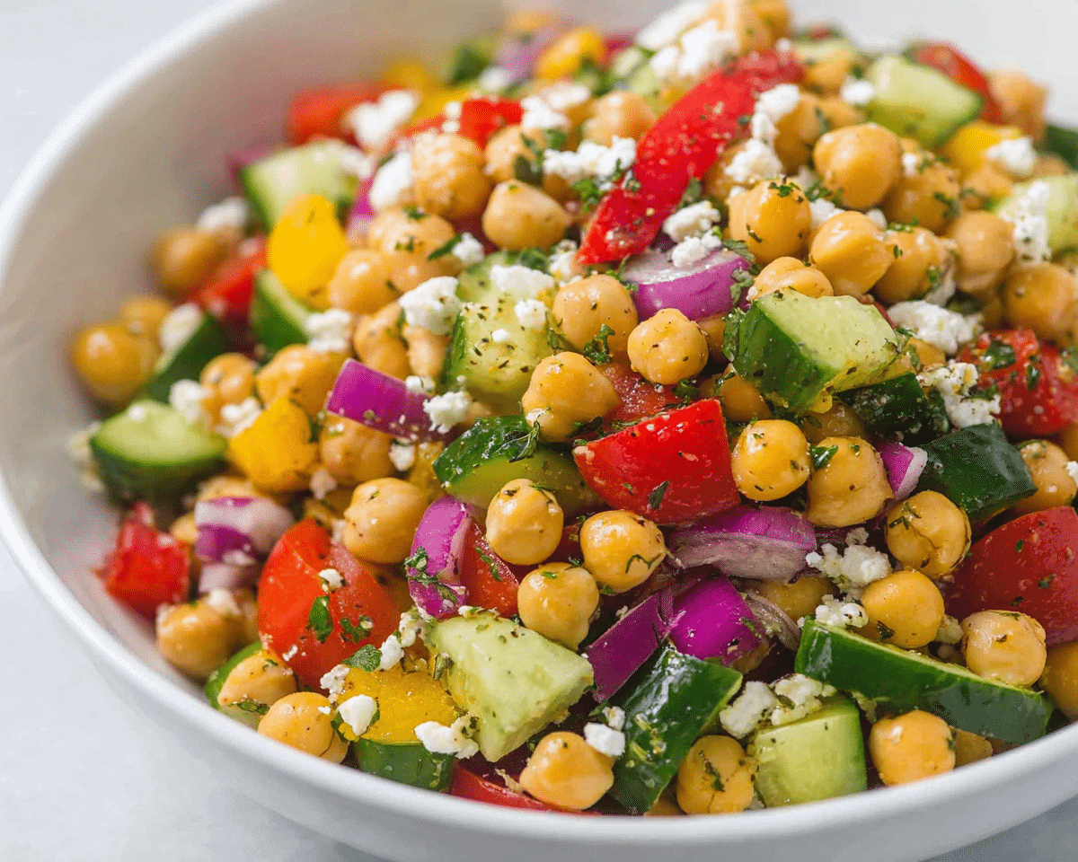 Gluten-Free Mediterranean Chickpea Salad For Spring