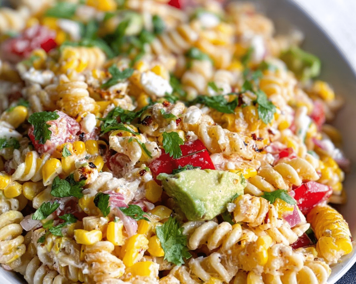 Gluten-Free Mexican Street Corn Pasta Salad For Spring Dinner