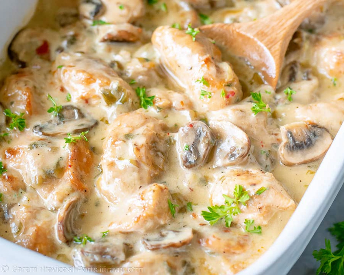 Gluten-Free Mushroom and Chicken Casserole For Spring