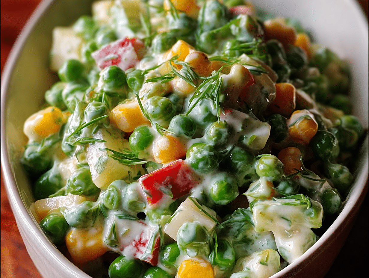 Gluten-Free Paula Deen Green Pea Salad