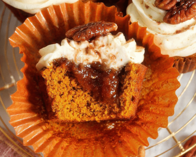 Gluten-Free Pecan Pie Pumpkin Cupcakes For Spring