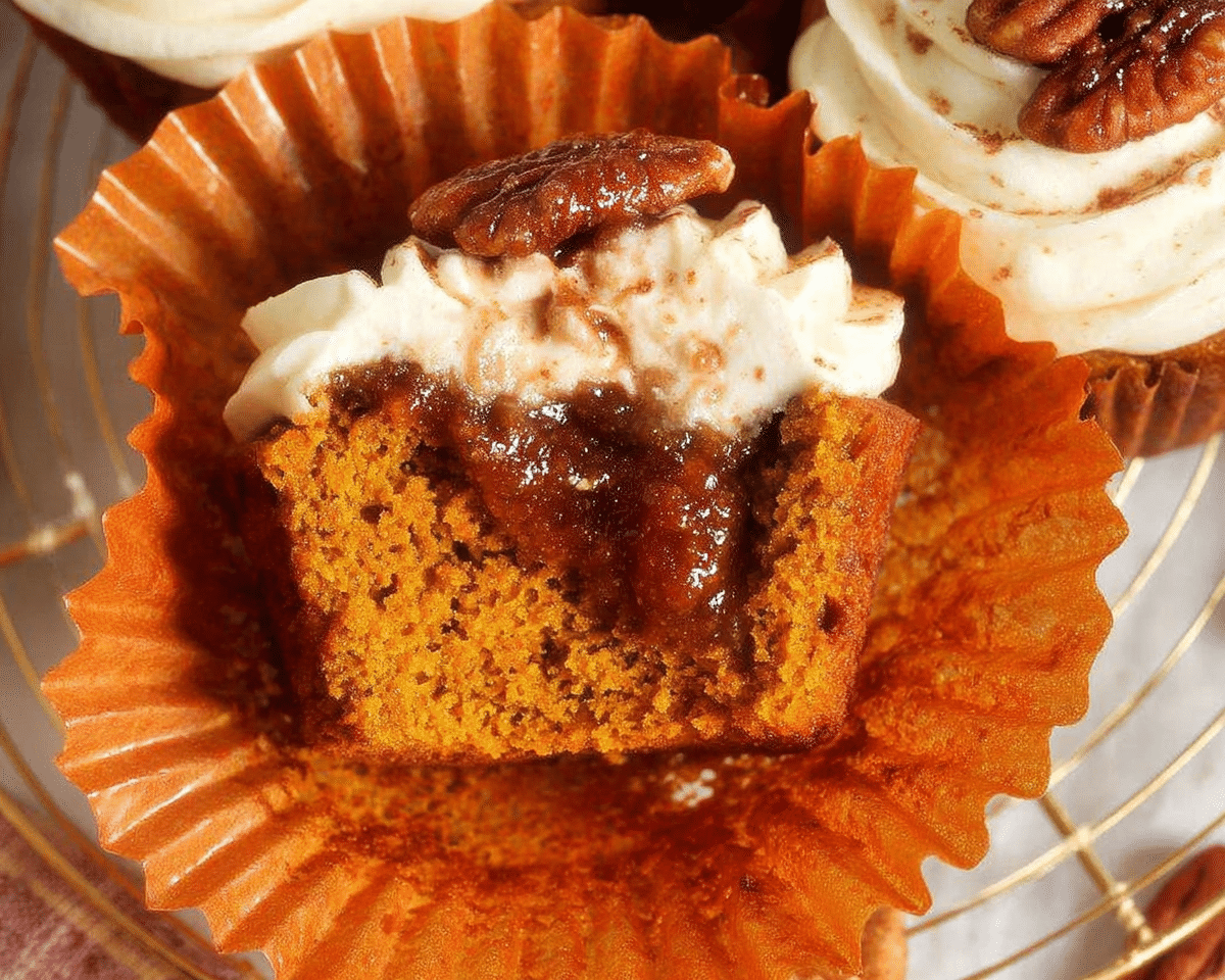 Gluten-Free Pecan Pie Pumpkin Cupcakes For Spring