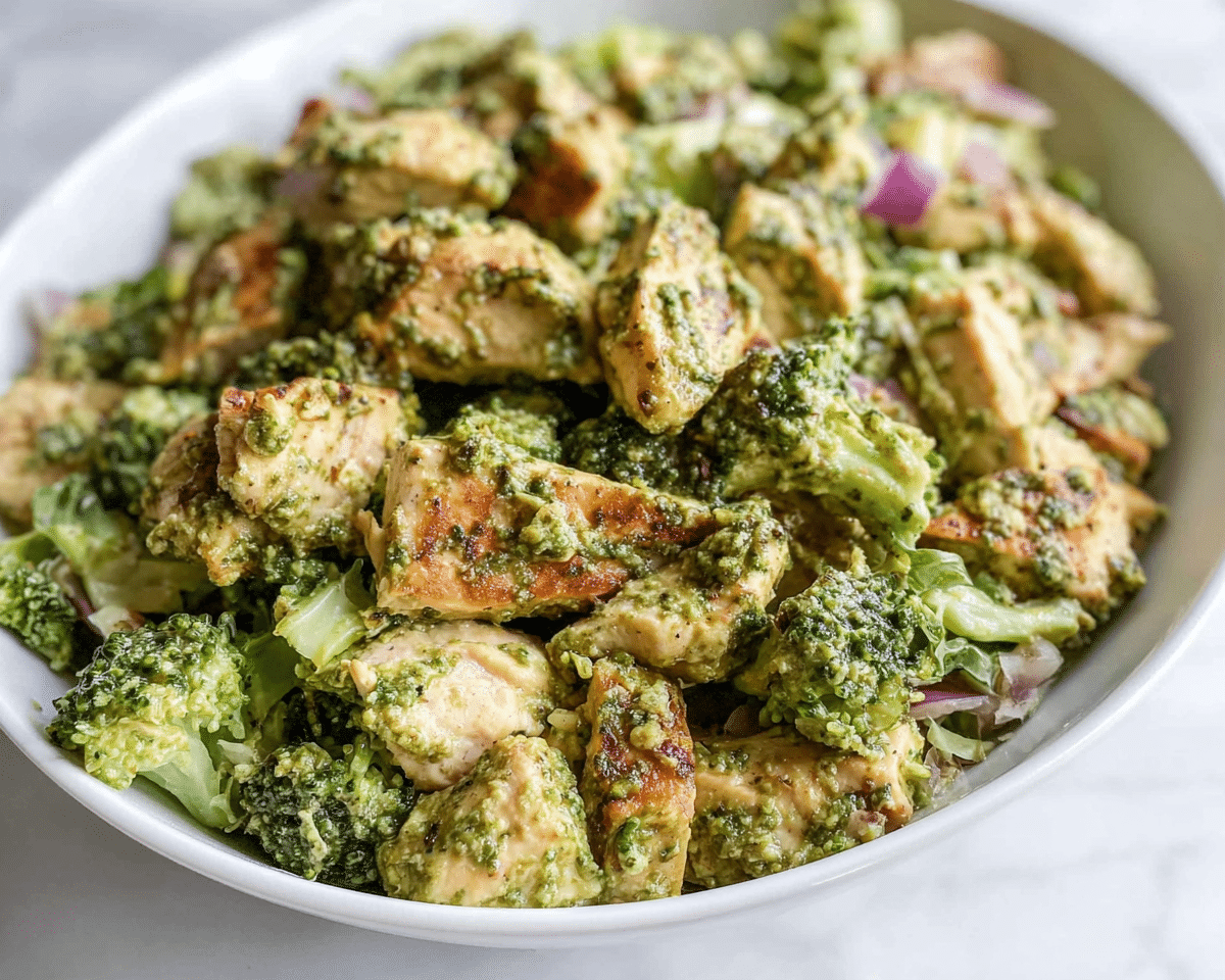 Gluten-Free Pesto Chicken Salad For Spring Dinner