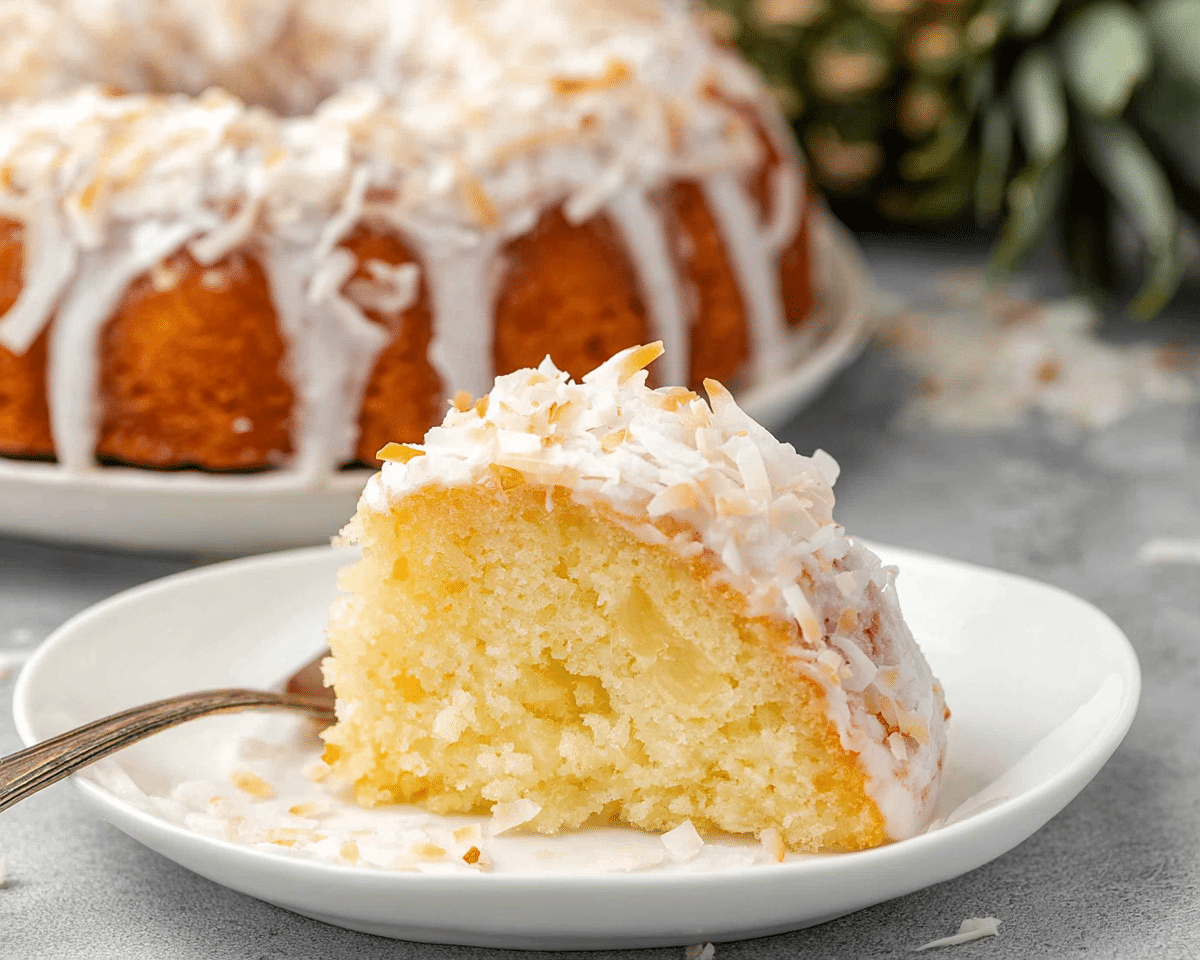 Gluten-Free Pineapple Coconut Bundt Cake For Spring