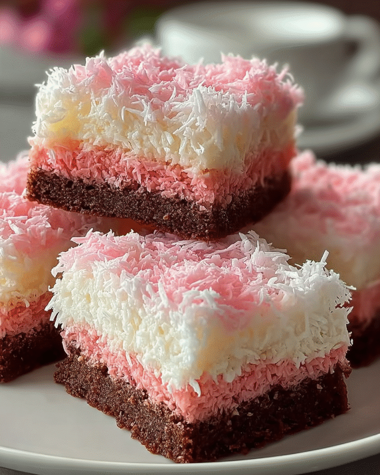 Gluten-Free Pink Coconut Snowball Cake Bars