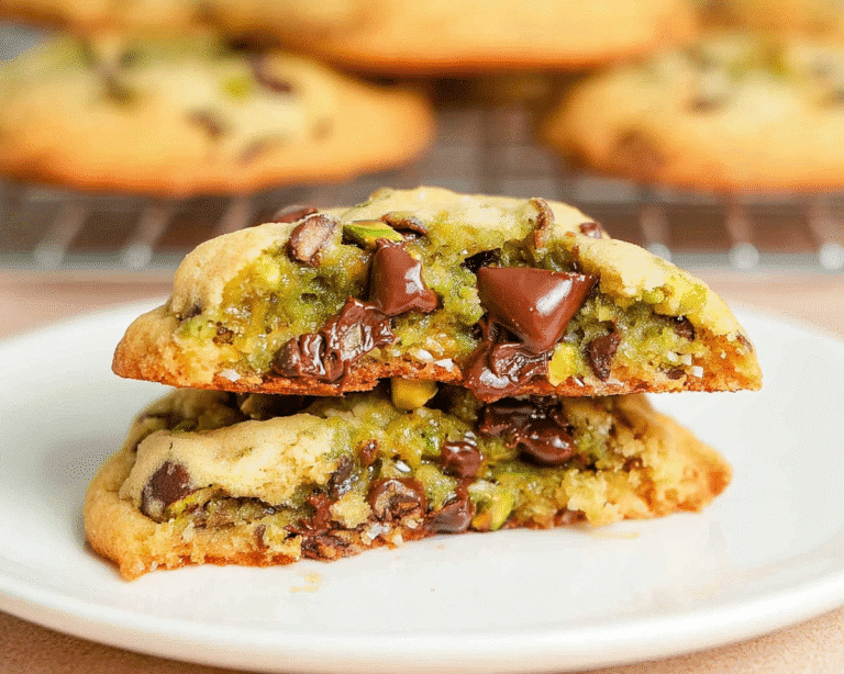 Gluten-Free Pistachio Cream Chocolate Chip Cookies For Spring Desserts