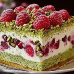 Gluten-Free Pistachio Raspberry Dream Cake