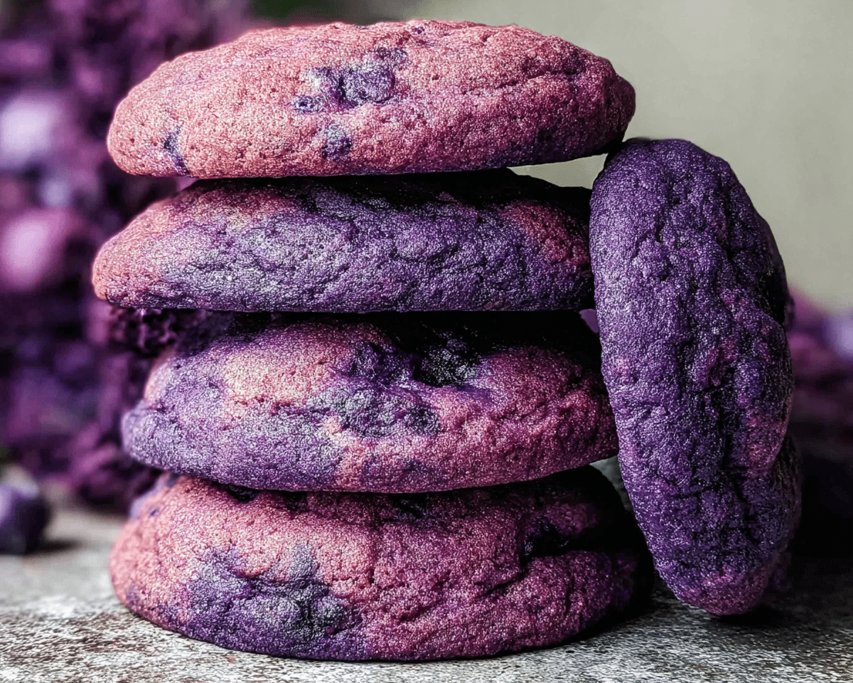 Gluten-Free Purple Blueberry Cookies For Spring Desserts