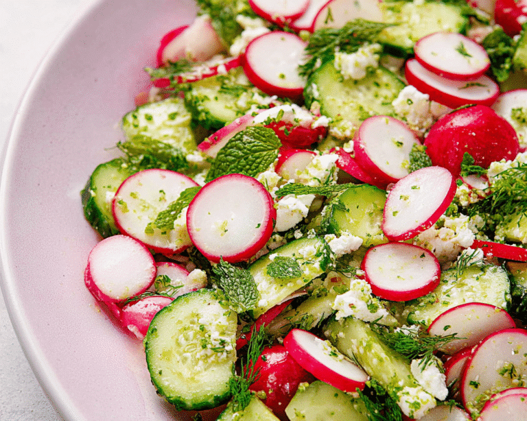 Gluten-Free Radish and Cucumber Salad For Spring