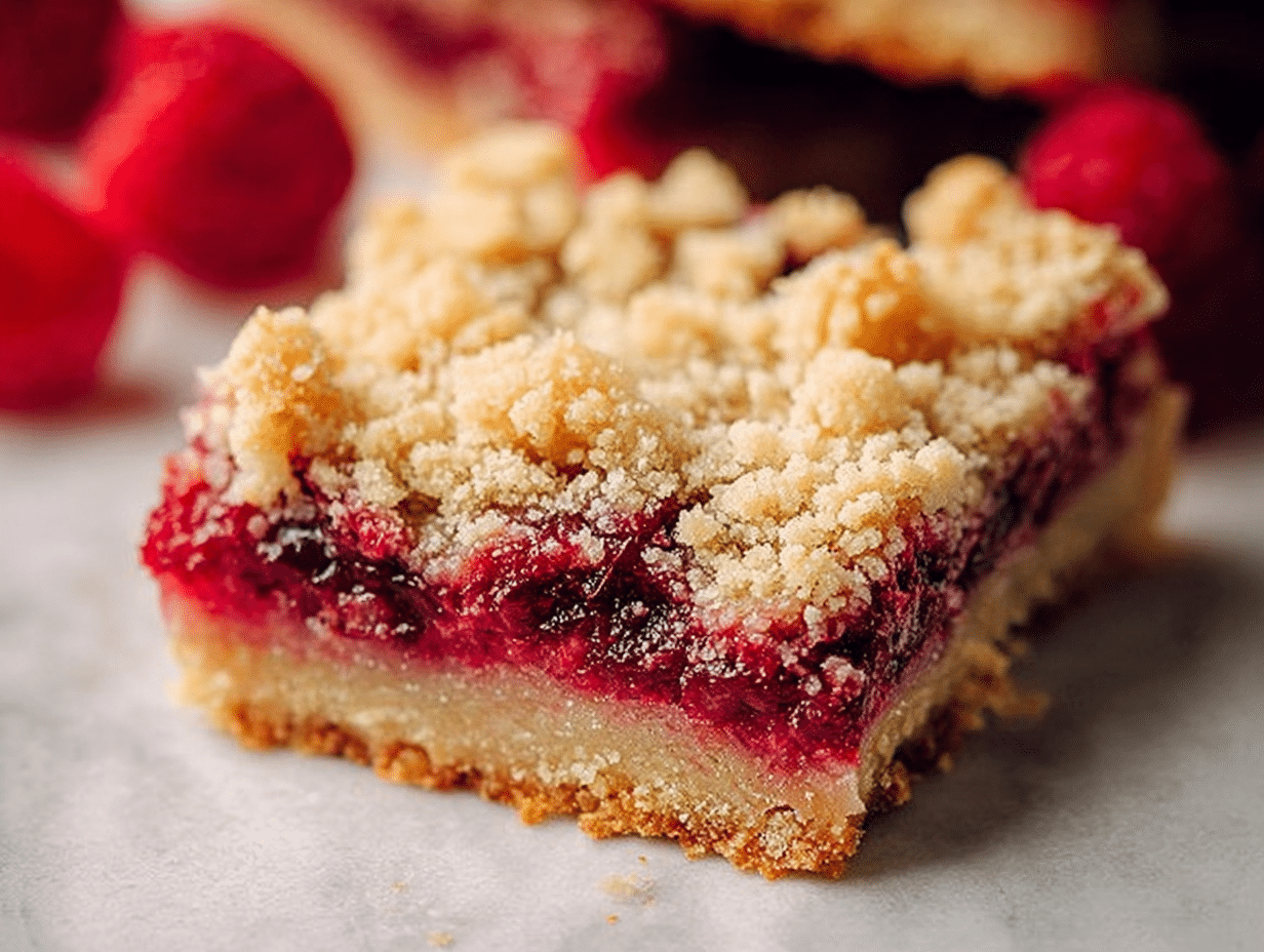 Gluten-Free Raspberry Crumb Bars