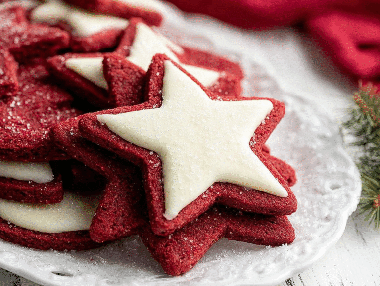 Gluten-Free Red Velvet Cut Out Christmas Cookies