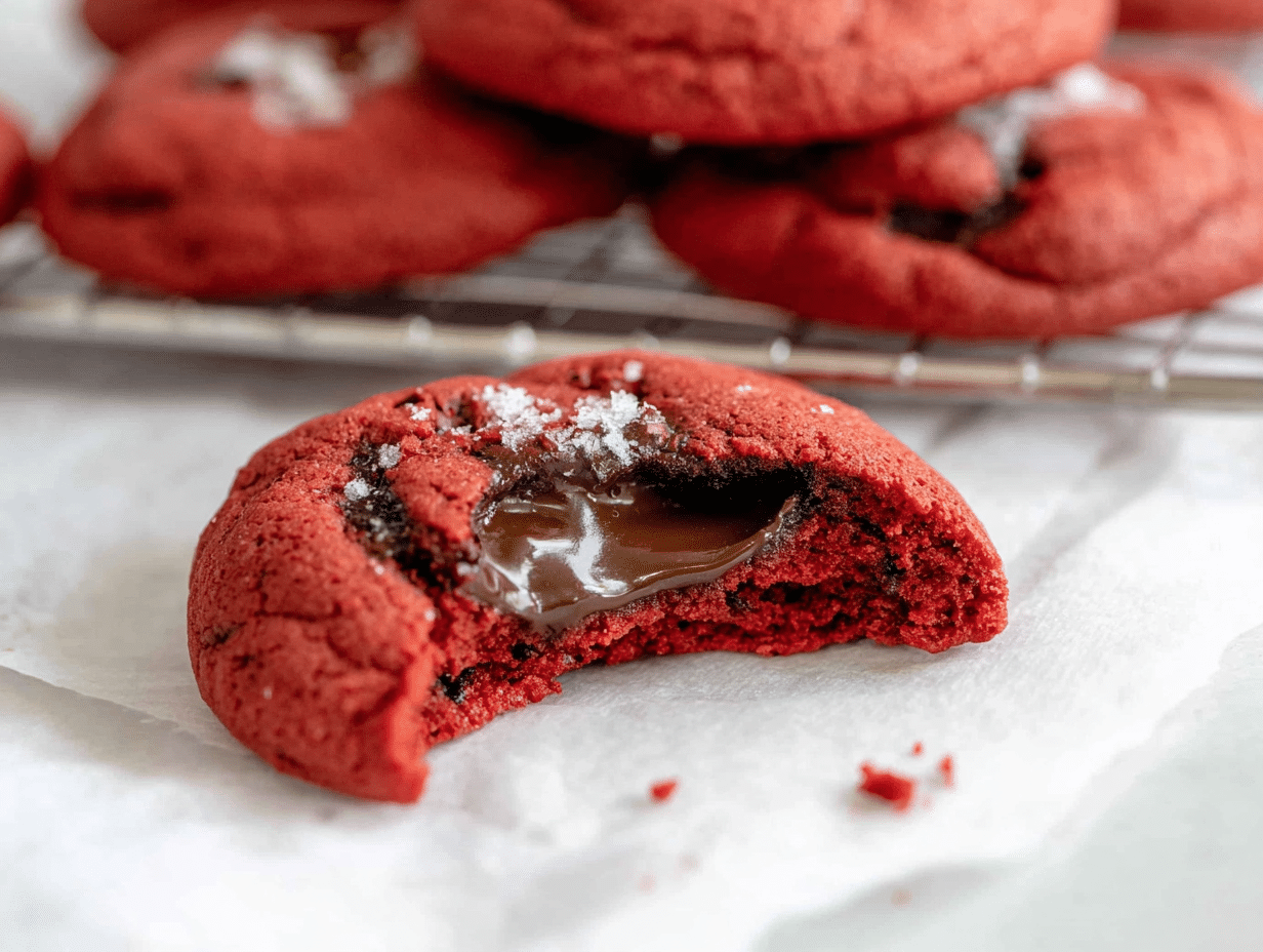 Gluten-Free Red Velvet Nutella Cookies