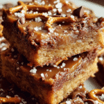 Gluten-Free Salted Caramel Pretzel Blondies