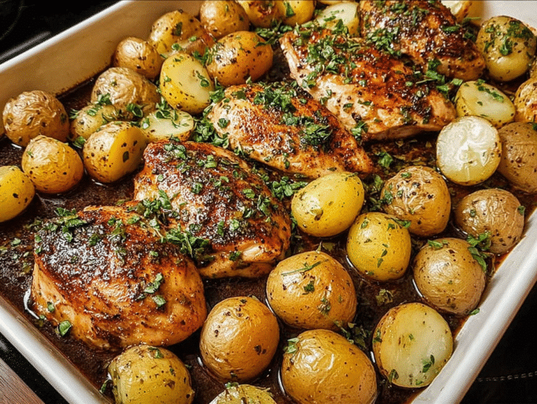 Gluten-Free Sheet Pan Balsamic Chicken and Potatoes