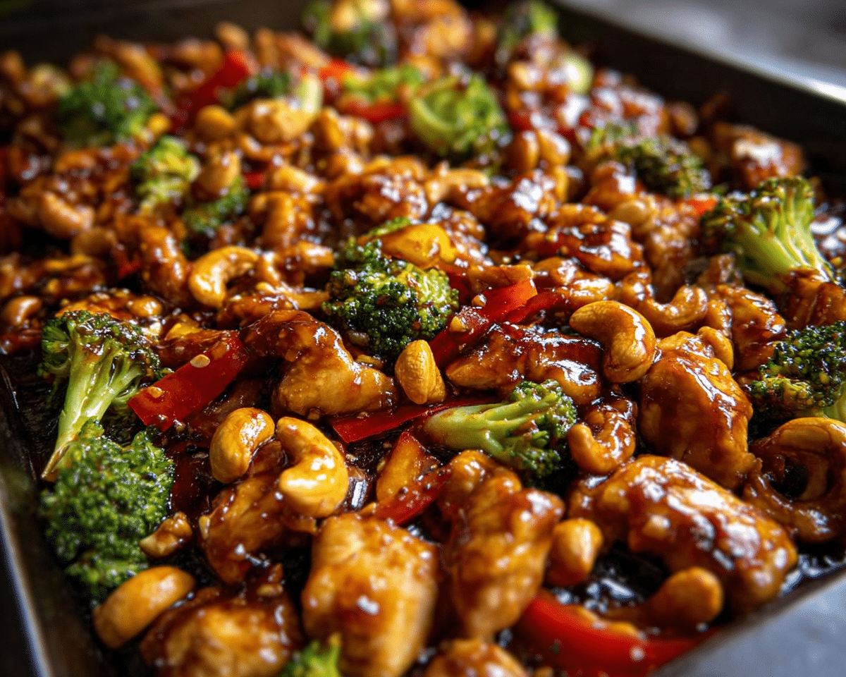 Gluten-Free Sheet Pan Cashew Chicken For Spring Dinner