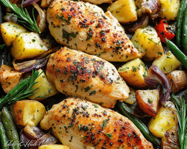 Gluten-Free Sheet Pan Garlic Butter Chicken and Veggies For Spring Dinner